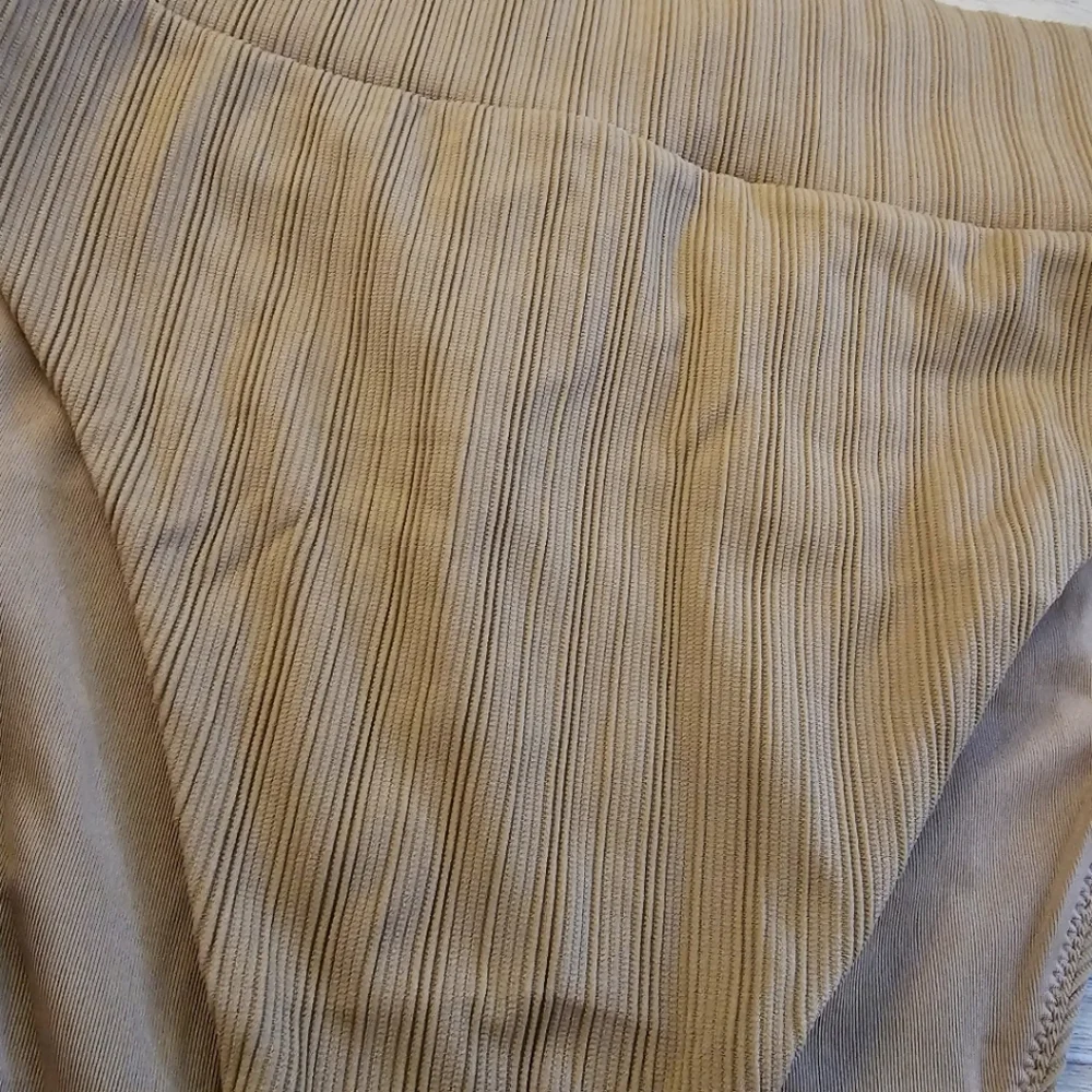 Aerie‎ High Cut Ribbed Cheeky Bikini Bottom Camel Brown Large